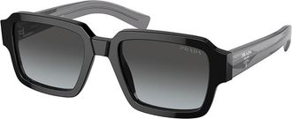 Prada PR 02ZSF Asian Fit 1AB06T Mens Sunglasses Black Size 54