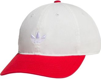 adidas Relaxed Trefoil Strapback Cap Off White Scarlet JL3786