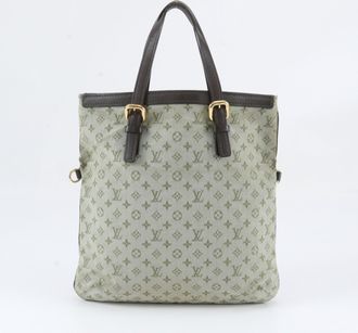 Louis Vuitton Khaki Monogram Leather Canvas Handbag Tote Bag (Pre-Owned)