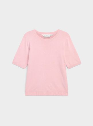 Contemporaine Womens Short-sleeve fine-knit sweater