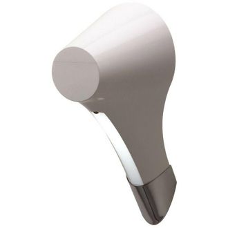 Mantra Inspired Mantra Ora - Wall Lamp 1 Light E27, Gloss White, White Acrylic, Polished Chrome