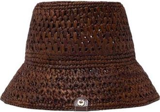 Maje Colourful natural raffia bucket hat in Brown at Nordstrom