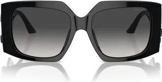 Jimmy Choo London 55mm Gradient Butterfly Sunglasses in Black/gradient Grey at Nordstrom