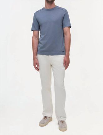 SIMKHAI Kellyn Short Sleeve Crewneck Top In Steel