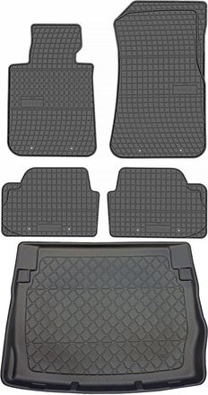 OEM Juego De Alfombrillas De Goma Para Coche Y Alfombrilla Para Maletero Para Bmw Serie 1 F20 Hatchback (10/2011-06/2019)