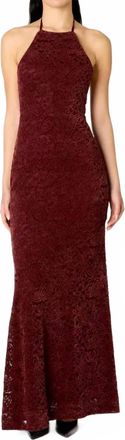 Nia Aurelia Halter Maxi Dress In Cocoa