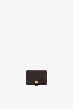 Ganni Brown Sue Slim Card Holder in