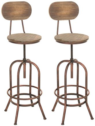 Clp Clp - Set Di 2 Sgabelli Da Bar Pino Bronzo