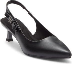 Anne Klein Ibbey Slingback Pump in Black Pu at Nordstrom Rack, Size 9.5