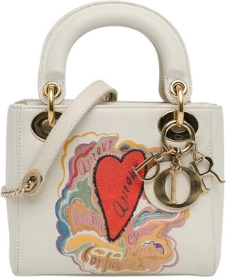 Dior Pre-owned My ABCDior Mini Bag - Dames - Vintage Mini Tas - Wit - ONE Size - Leer - Vintage