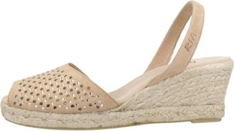 Ria Menorca Ibicenca Wedge - Dames - Sleehakken - Beige - 38 EU - Su&egrave;de - Schoenen