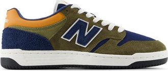 New Balance Unisex 480P in Marrone/Blu, Pelle Scamosciata/Rete, Taglia 41.5