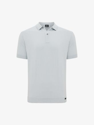 Genti Tweeknoops Polo | Lichtblauw