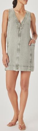 Splendid Lounge Zip Front Minidress in Eucalyptus Green at Nordstrom, Size X-Small