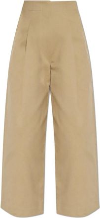 STUDIO NICHOLSON Dordoni broek - Dames - Wijde Broeken - Beige - 3XS - Katoen - Broeken