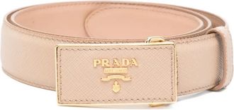 Prada Riem met logogesp - Beige