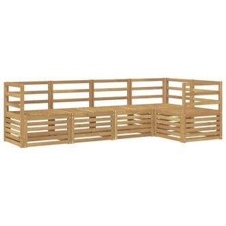 vidaXL Conjunto De Sof&aacute;s De Exterior 5 Pcs Blanco 245 X 126,5 X 73 Cm Vidaxl