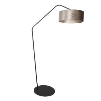 Anne Lighting L&aacute;mpara De Pie - Zigzag - Plateado Negro - Metal - Anne Lighting