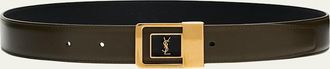 Saint Laurent YSL Buckle Leather Belt