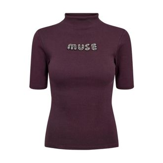 Copenhagen Muse Cmsiv Tee - Dames - Tops - Paars - Maat: M Katoen