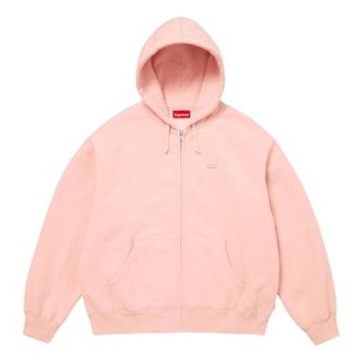 SUPREME SS26 Small Box Zip Up Hooded Sweatshirt Light Pink SUP-SS26-122-PNK