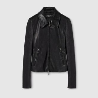 Gucci Bonded Leather With Stretch Fabric Jacket, Black, Ready-to-wear