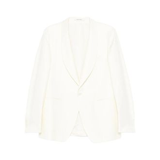 Tagliatore Formal Blazers, male, White, Size: L Single-breasted Jacket