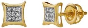 LuvMyJewelry Sabedoria 10K Yellow Gold Diamond Unisex Earrings - 0.06 Cts at Nordstrom