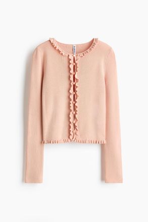 H&M Cardigan mit Volants - Orange