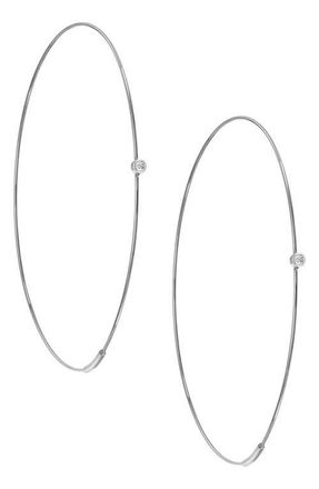 Lana Jewelry Large Magic Hoop Diamond Earrings in 14Kwg at Nordstrom