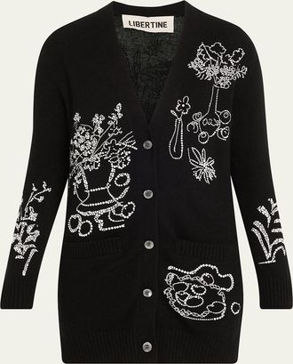 Libertine - Libertine Still Life Crystal Cashmere Cardigan