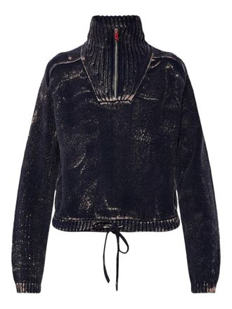Diesel M-Marcellette half-zip sweater - women - Wool/Polyamide - S - Blue