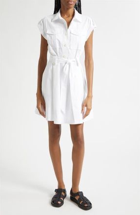 Derek Lam Azora Poplin Shirtdress in White at Nordstrom, Size 12