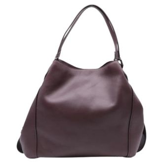 Coach Pre-owned Shoulder Bags, female, Red, Size: ONE SIZE Pre-owned Edie Leather Shoulder Bag