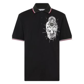 Philipp Plein Tops, Heren, Zwart, XL, Polo Shirts