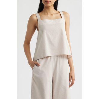 Bernardo Pieced Relaxed Camisole in Almond Buff/bright White at Nordstrom, Size X-Small