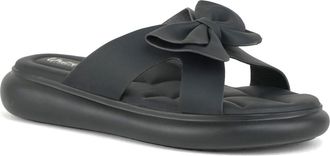 Unze Womens JAYDE Bow Accented Slippers UK Size 3-8