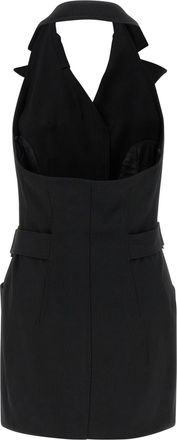 Elisabetta Franchi Double-Breasted Vest Dress - Black