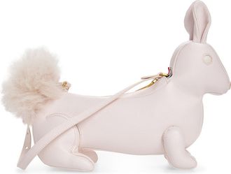 Thom Browne Baby Rabbit Pebbled Leather Shoulder Bag in Light Pink at Nordstrom
