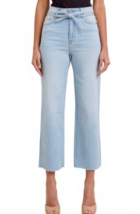 Hidden Jeans Ella Tie Waist Straight Denim Jeans In Blue