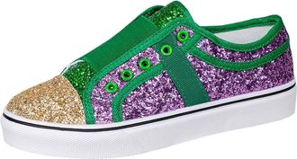 Generic Glitter Trainers Womens Metallic Trainers Platform Sequins Hippie Shoes Outdoor Carnival Trainers Breathable Party Running Shoes Sports Shoes Walking 