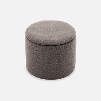 Sweeek Sweeek - Puff De Tela Con Almacenaje, Stool, Pardo, 45x45x38 Cm