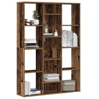 Berkfield Home Room Divider/Book Cabinet Old Wood 100x24x140 cm Engineered Wood in Brown | Size: 100 x 24 x 140 cm
