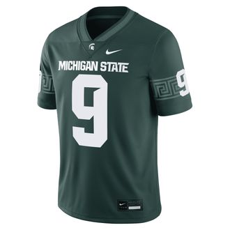 Nike Kenneth Walker III Michigan State Spartans Mens Nike Mens Dri-FIT College Game Jersey in Green | NC2F08B4CPB-UE0