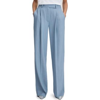 Reiss June High Waist Wide Leg Pants in Blue at Nordstrom Rack, Size 10 Us / 14 Uk