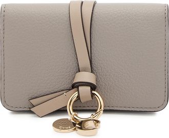 Chlo&eacute; Alphabet Grained Leather Wallet - Grey - One Size