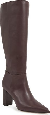Reiss Bianca Pointed Toe Knee High Boot in Burgundy at Nordstrom, Size 10.5Us