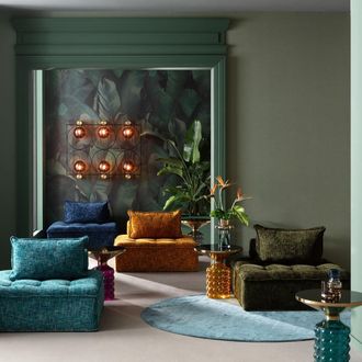 Kare Design M&oacute;dulo de sof&aacute; verde oscuro de tela