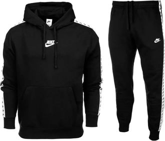 Nike Tape Mens Black Sportswear Fleece Tracksuit - Size X-Large