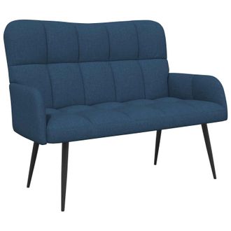 vidaXL Sof&aacute; De 2 Plazas Azul 115 X 61 X 87 Cm Tela Vidaxl